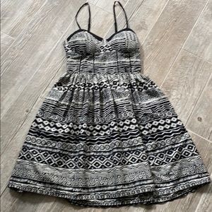 American Rag Black & Cream Tribal Print Dress
